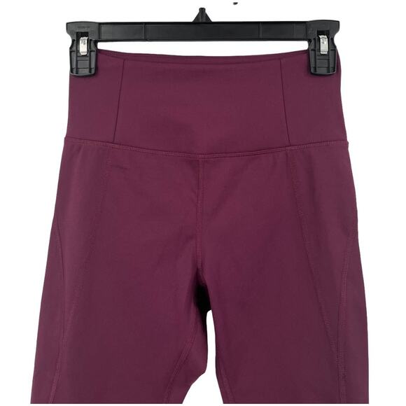 Girlfriend Collective leggings High Waist Capri burgundy size Small S - Picture 2 of 5